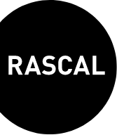 Rascal - Logo Design, Semi-Circle White on Black