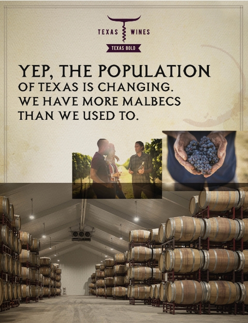 Texas Wines - Population Changing, Poster