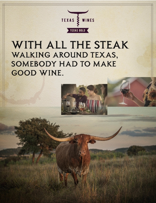 Texas Wines - All The Steak, Poster