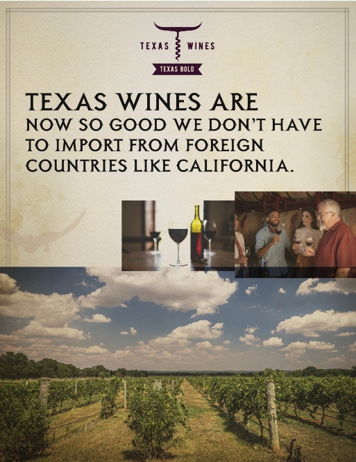 Texas Wines - No Foreign Import, Poster