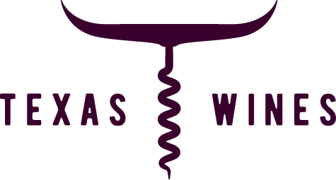 Texas Wines - Logo Design, Maroon on Tan
