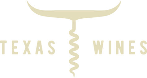 Texas Wines - Logo Design, Tan on Maroon