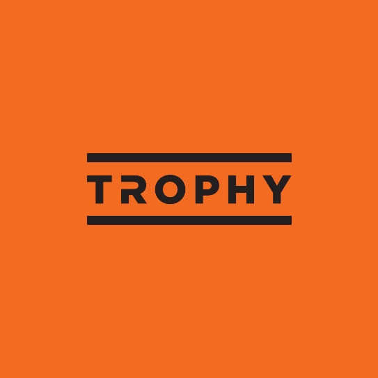 Trophy Fitness - Logo Reject, Black on Orange