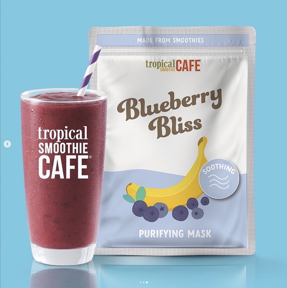 Tropical Smoothie Cafe - Logo Design, Blueberry Bliss, Graphic